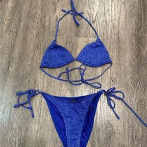 Triangl Swimwear Sparkling Blue Bikini Top
